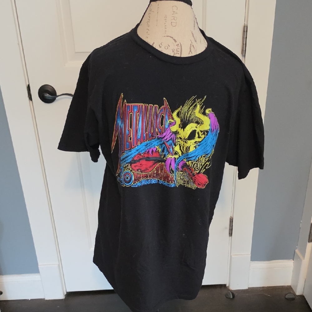 Metallica Neon Skull Graphic Tee - Black